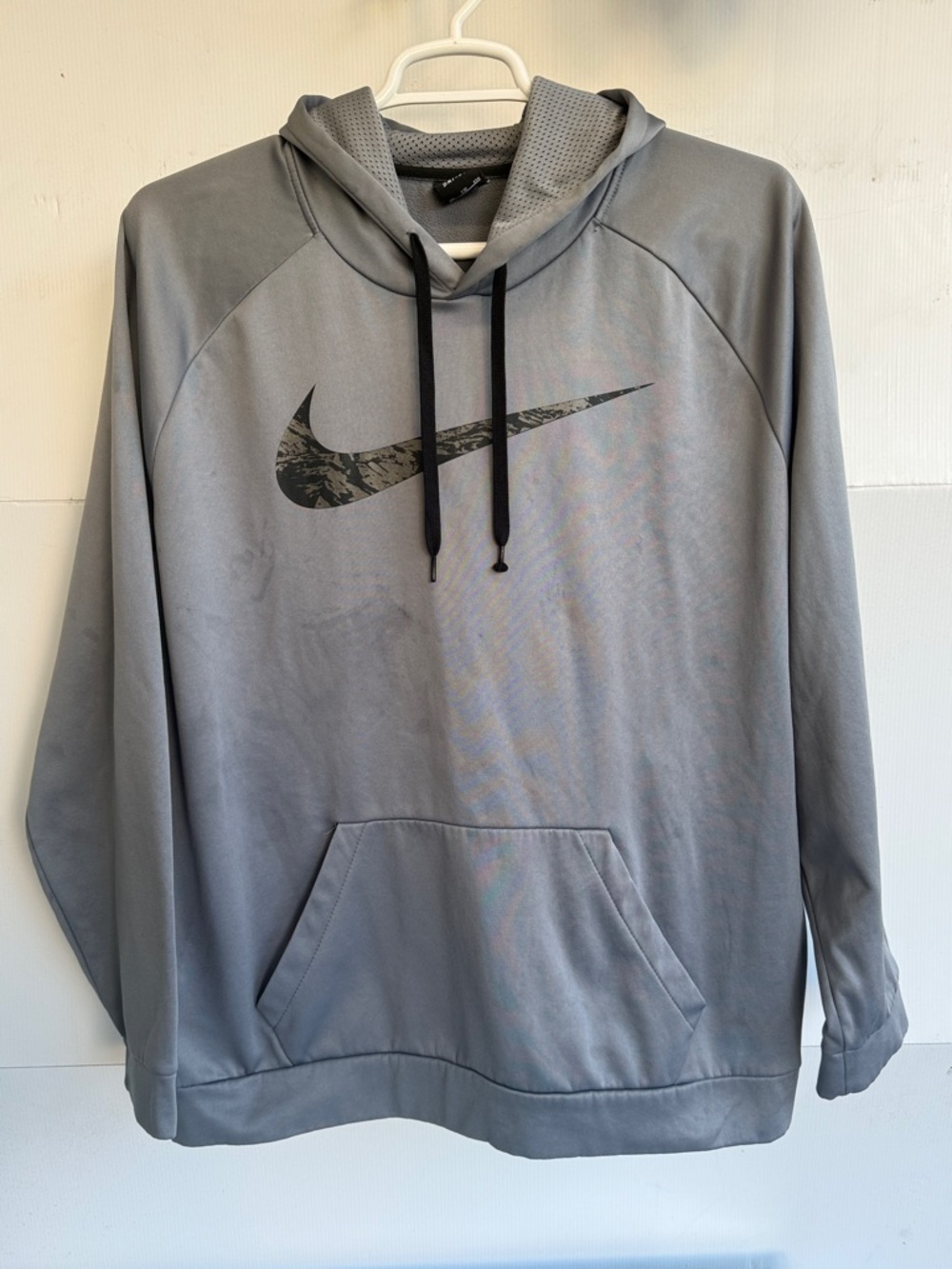 NIKE DRI-FIT PULLOVER HOODIE SIZE XL GRAY